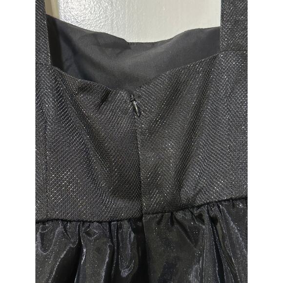 English Factory Dressy Black Tank Top Sz Small NWT Sparkle Ruffled Tulle Bottom - Picture 13 of 14